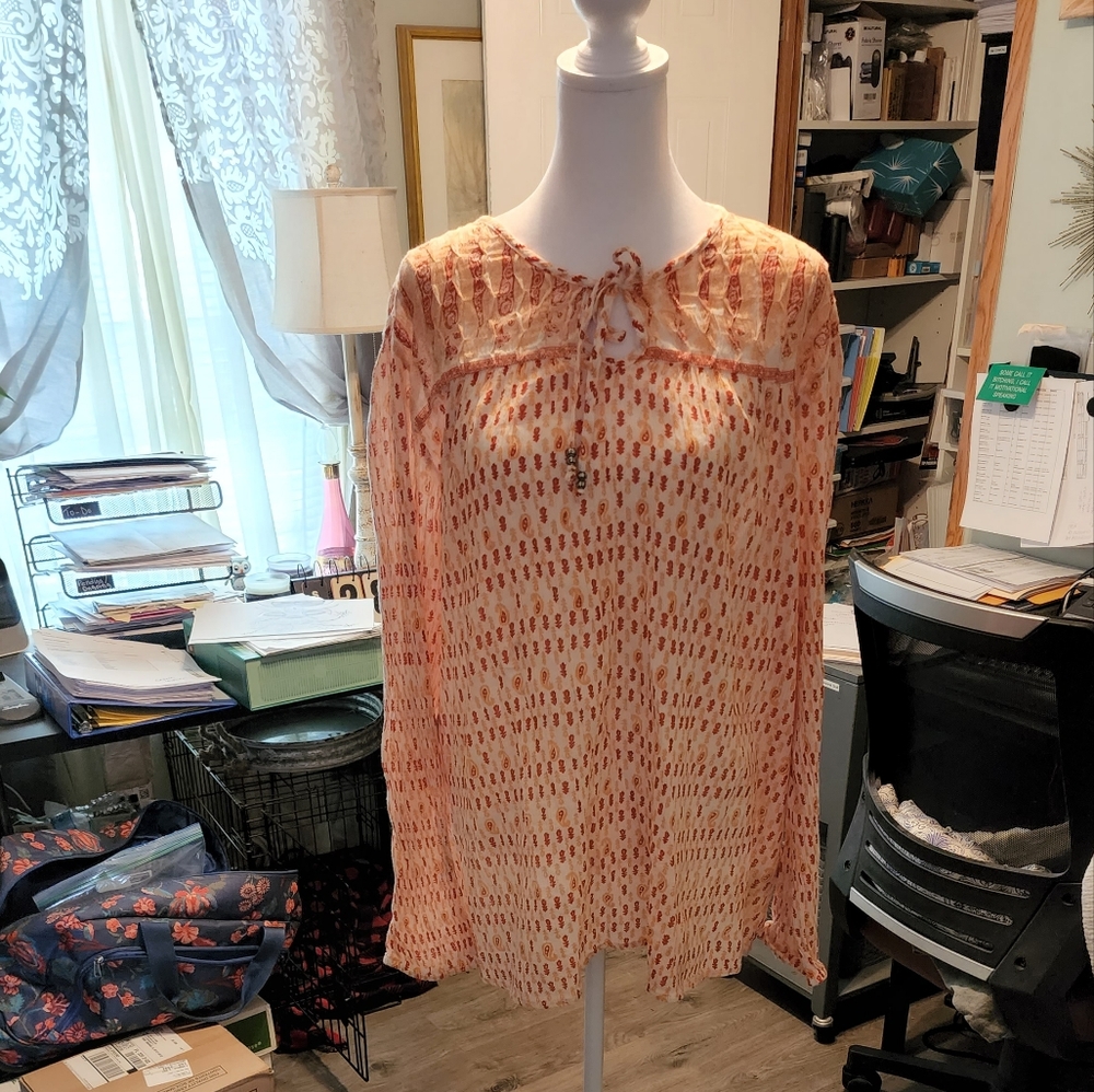 Paisley print top